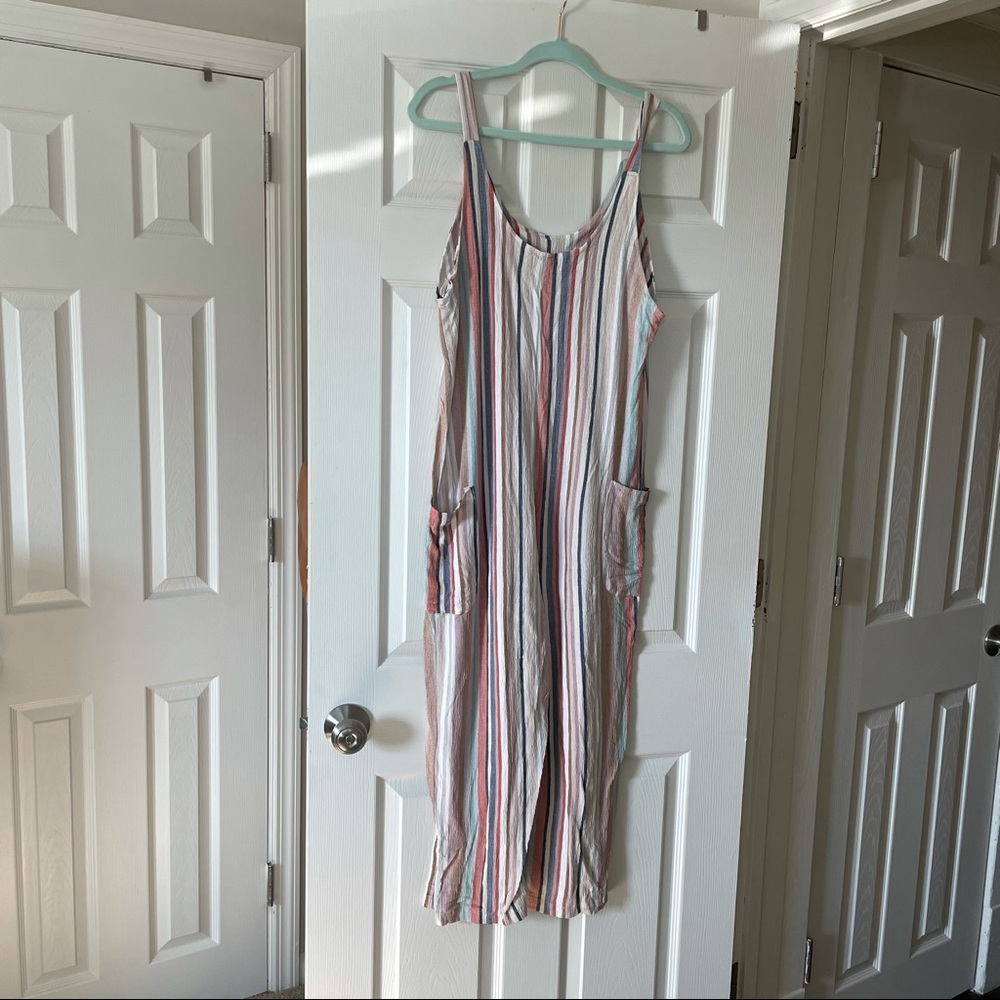 Zara Striped Sleeveless Jumpsuit/Overalls